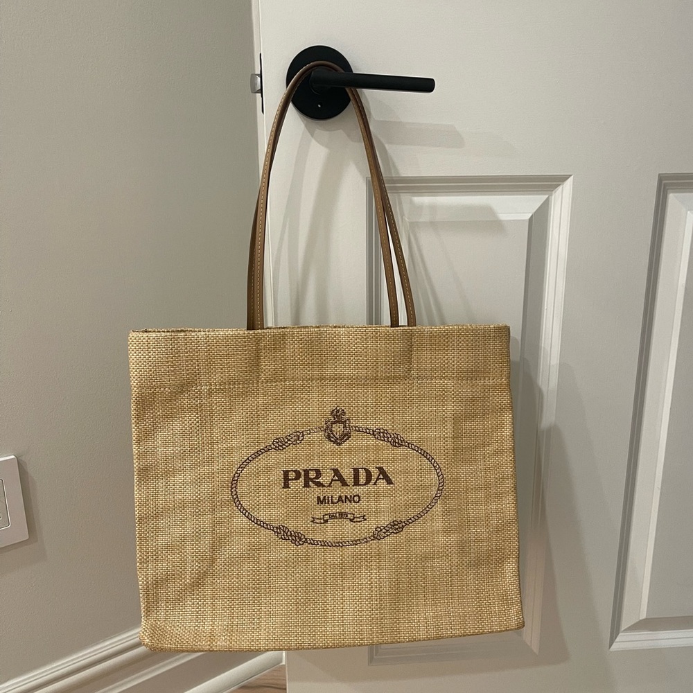 New Prada Raffia Tote Bag